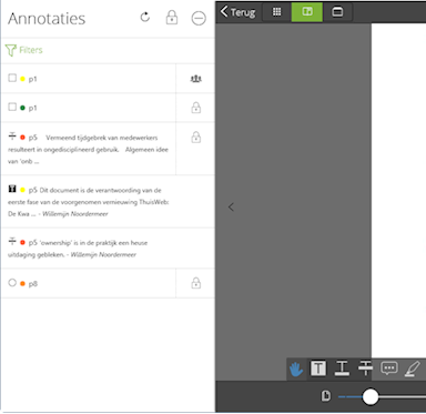 annotatielijst