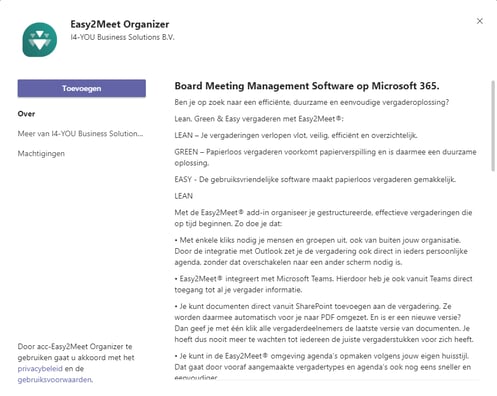 Easy2Meet integreren met Teams
