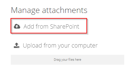 Add from SharePoint