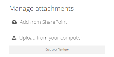 Manage attachments