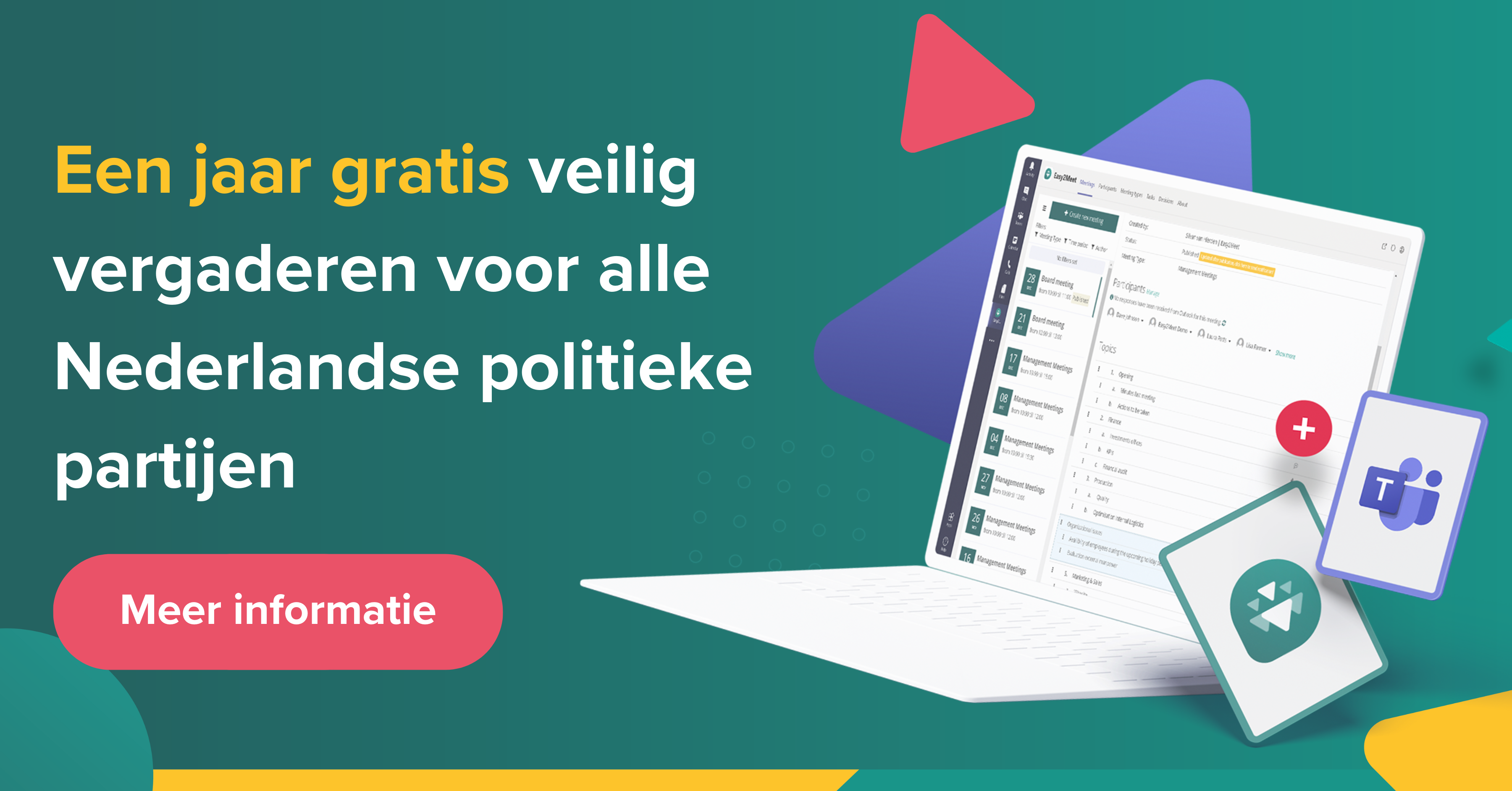 Een jaar gratis veilig vergaderen voor alle Nederlandse politieke partijen