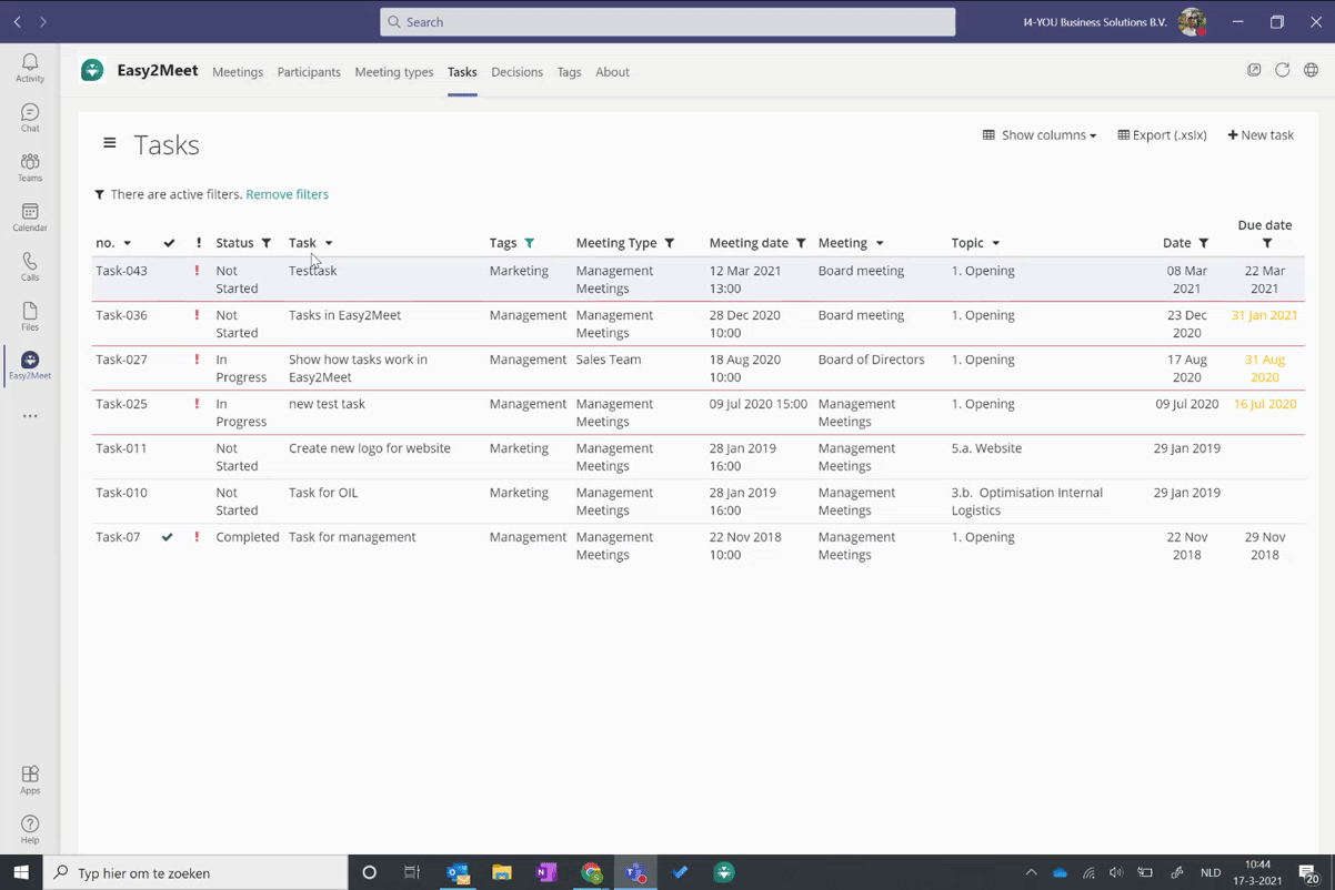 Filter in tasks gif
