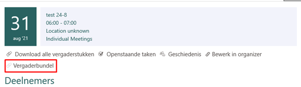 vergader bundel openen